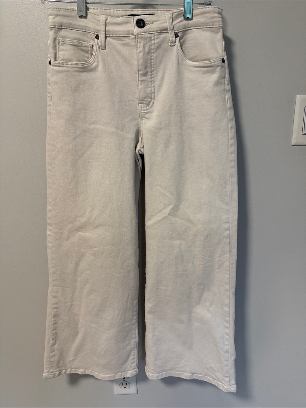 Kut from the Kloth cream Wide Leg Jeans